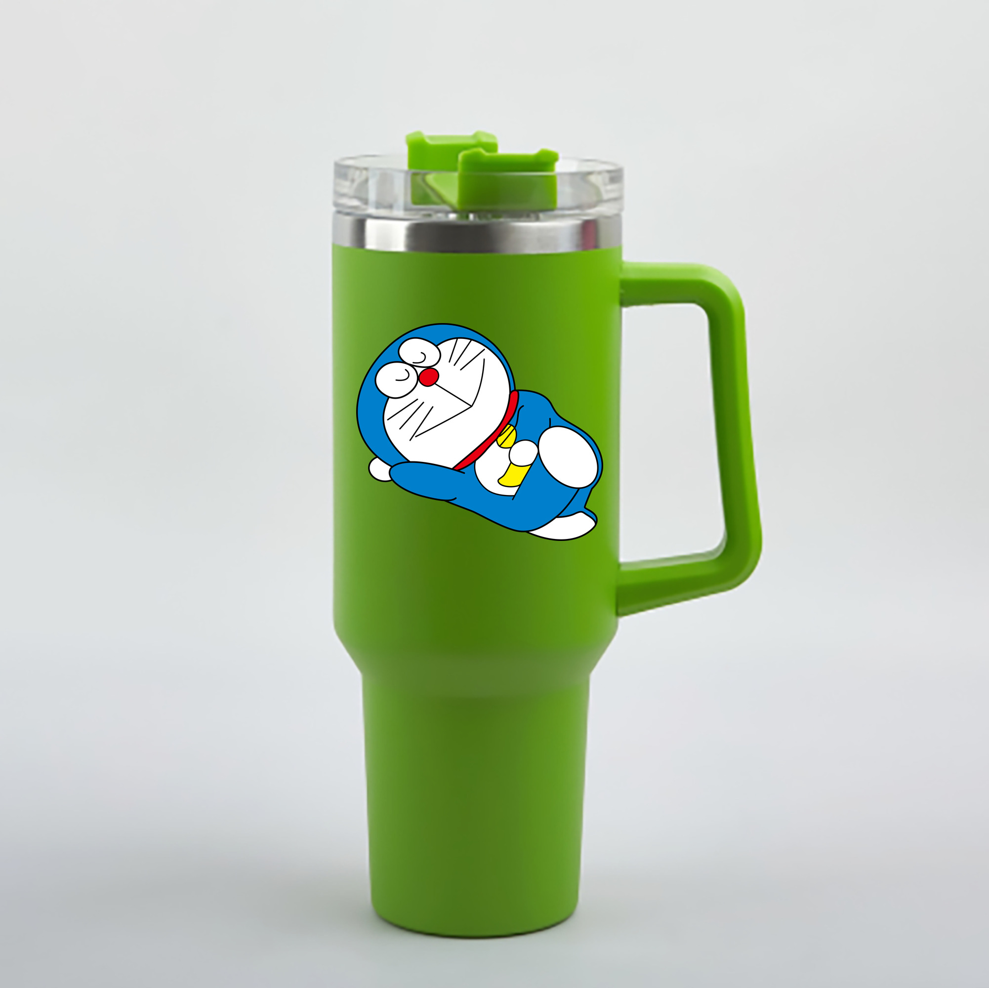 （画像用） ドラえもん Doraemon 1200mL車用タンブラー - クリスタルステッカー（プラスチックストロー付き）